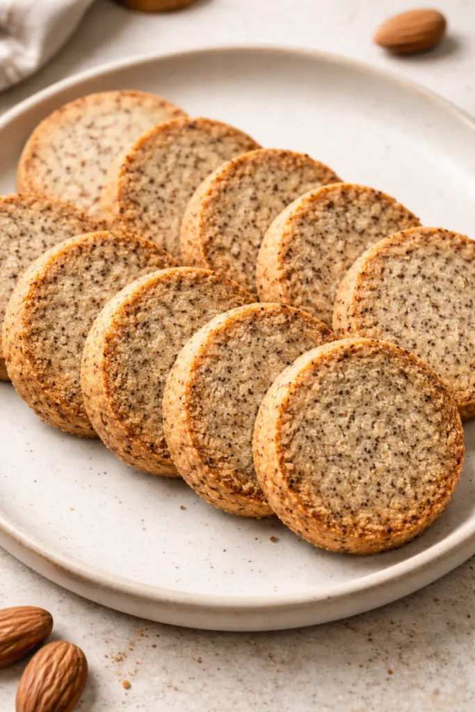 Shortbread-style almond flour cookies with chocolate