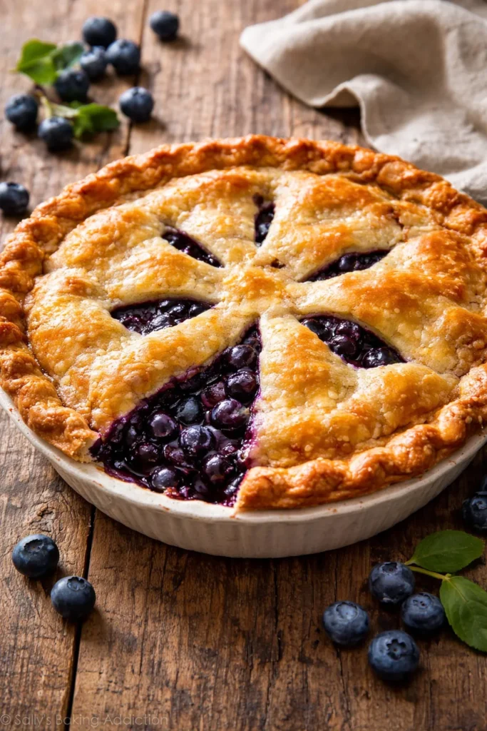 15 Crowd-Pleasing Desserts for Summer BBQs 9 Whole blueberry pie with flaky crust and juicy filling