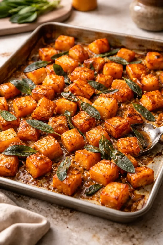 8 Easy Roasted Vegetable Sides for Dinner 10 Butternut squash roasted with brown butter and sage