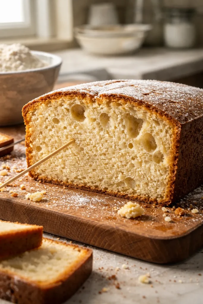 How to Bake Perfectly Moist Cakes Every Time 11 Sliced cake showing crumb texture and air pockets
