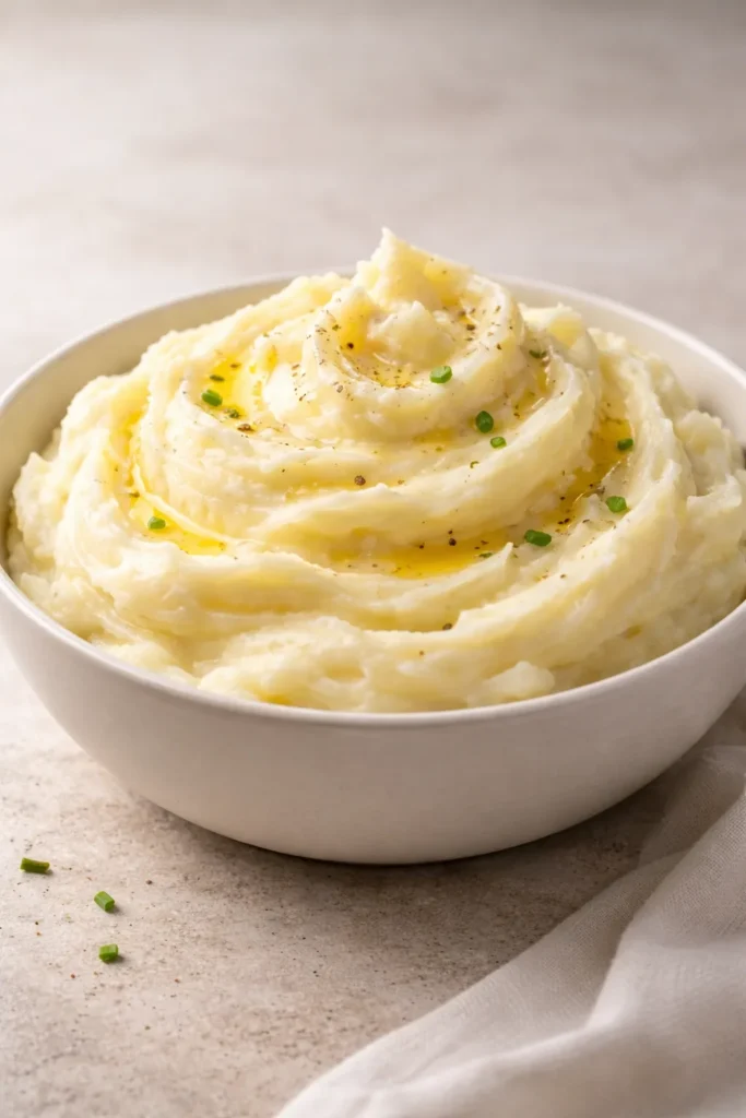 8 Mashed Potato Recipes Fluffy Every Time 6 Creamy mashed potatoes with smooth texture and glossy finish.