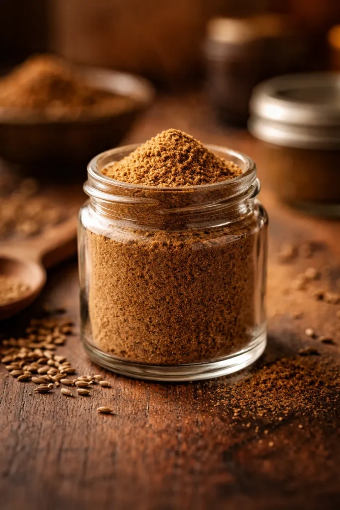 10 Easy Indian Curry Recipes for Weeknights 15 Single spice jar with cumin powder on wood, representing final thoughts on spices