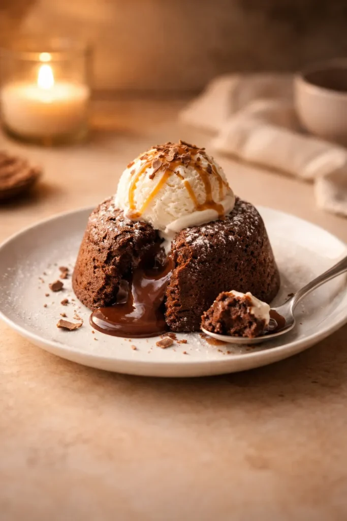 8 Quick Desserts When You Want Something Sweet 11 Minimalist plate with finished dessert under warm lighting