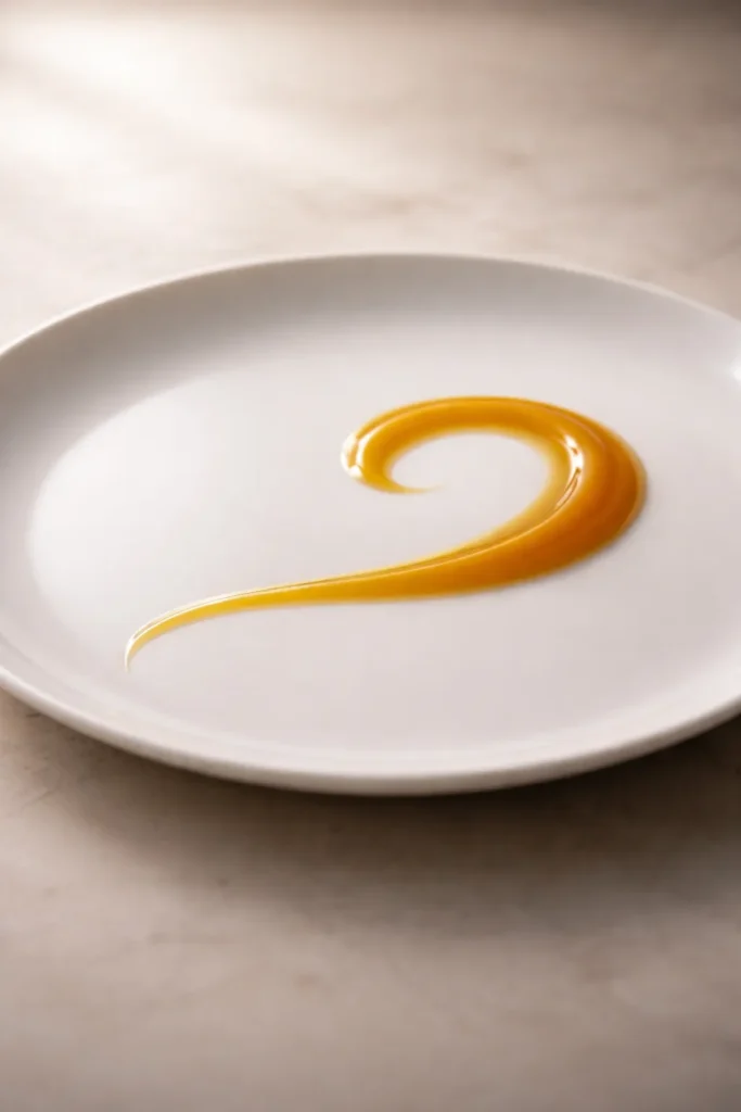 10 Homemade Sauce Recipes for Any Meal 11 Minimalist plate with an artful swirl of sauce on a neutral background