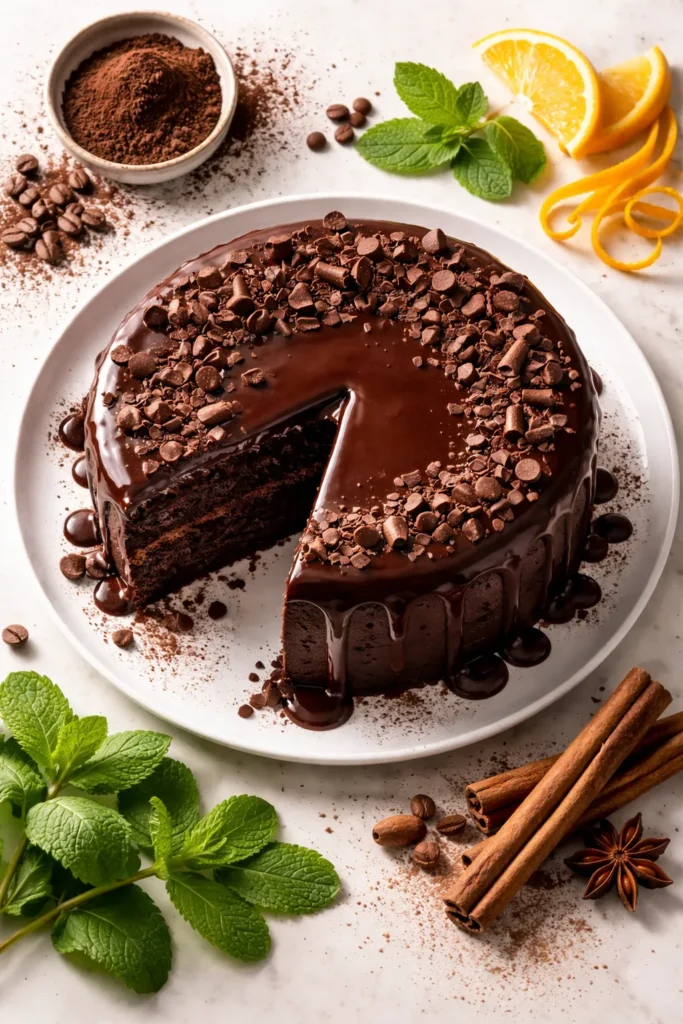 The Only Chocolate Cake Recipe You Need 10 Chocolate cake with flavor accents like mint, orange zest, and spice