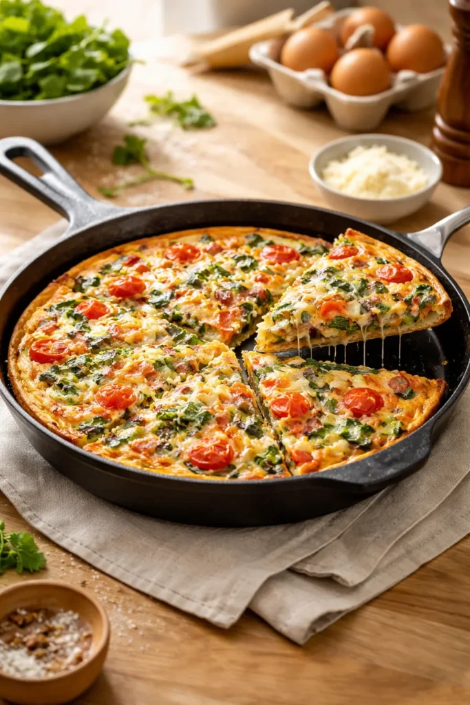 8 Egg Recipes Beyond Scrambled and Fried 8 Sliced frittata wedges with vegetables and cheese on skillet