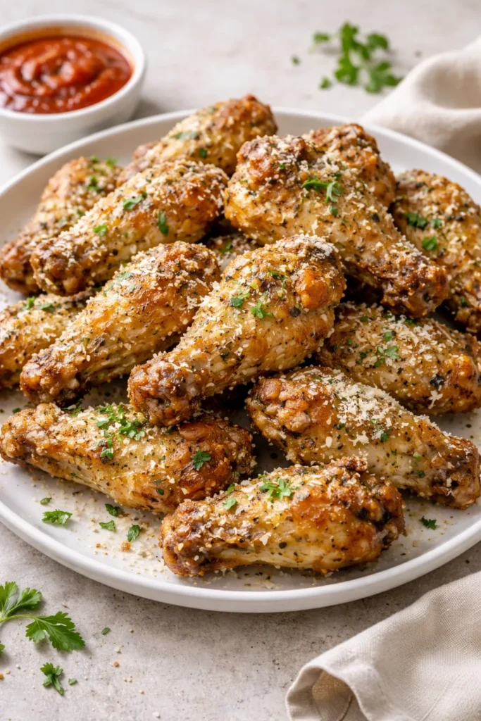 12 Chicken Wing Recipes for Game Night 6 Garlic parmesan wings with parmesan coating