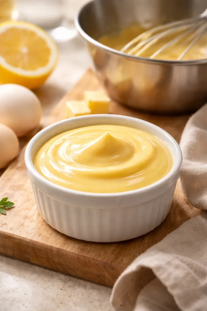 10 Homemade Sauce Recipes for Any Meal 10 Pale-yellow hollandaise sauce in a ramekin with glossy surface