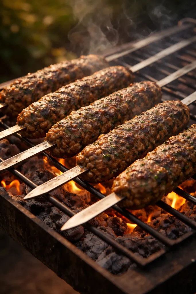 10 Middle Eastern Recipes Easy to Make at Home 7 Kofta kebabs grilled on skewers with char and herbs
