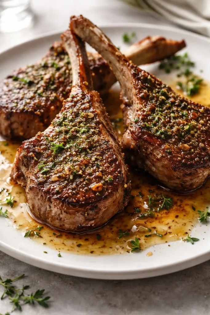 8 Lamb Chop Recipes for a Special Dinner 6 Garlic herb crusted lamb chops with butter sauce
