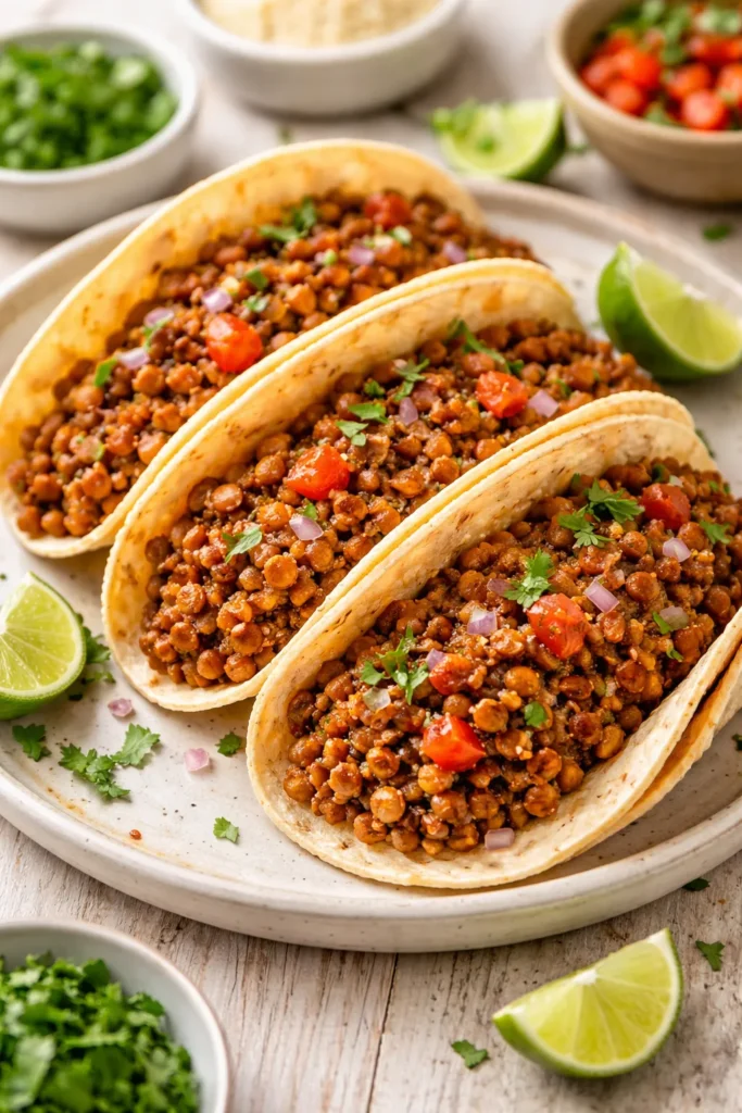12 Mexican Dinner Recipes for Taco Night 10 Tortillas filled with lentil mixture
