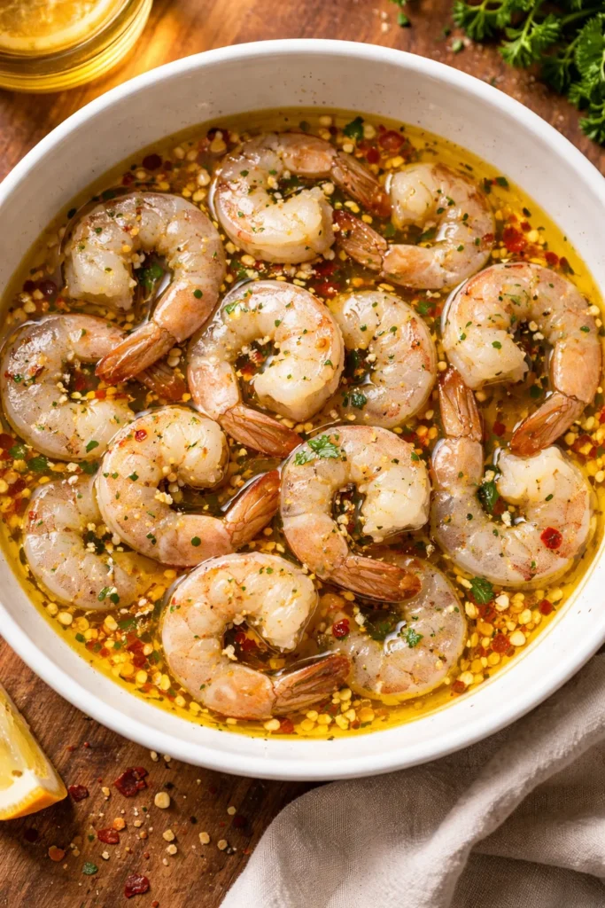 10 Shrimp Scampi Recipes to Try Tonight 9 Marinated shrimp in oil and garlic for scampi