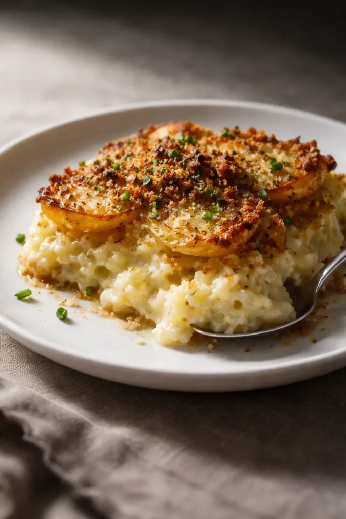 Abstract close-up showing texture contrast on a plate, symbolizing a memorable side dish