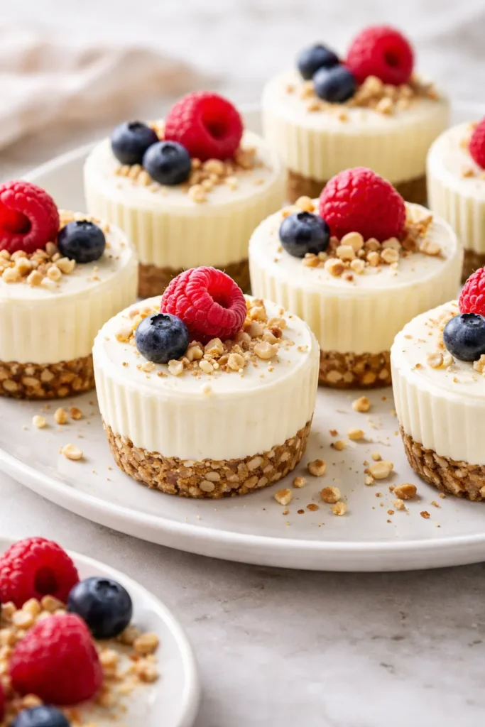 15 Sugar Free Treats That Actually Taste Good 11 No-bake cheesecake bites with crumb crust and creamy filling
