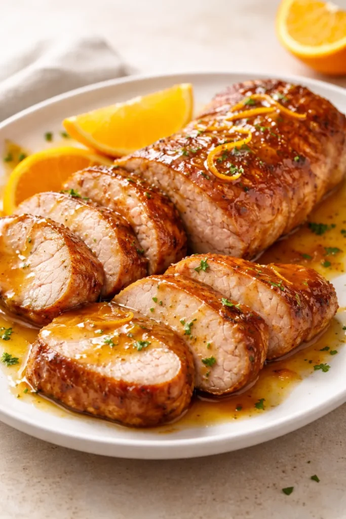10 Oven-Baked Meals for Easy Weeknight Dinners 11 Orange-glazed pork tenderloin medallions on a plate