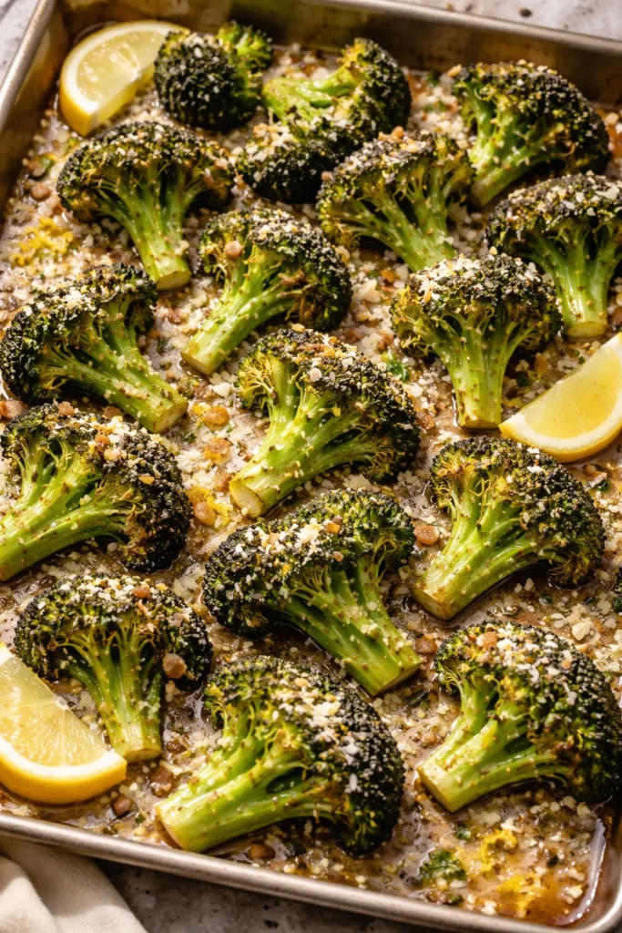 8 Roasted Broccoli and Sprout Side Dishes 6 Parmesan garlic roasted broccoli with lemon zest finish