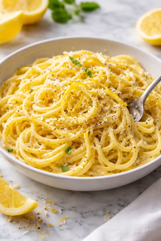 12 Easy Pasta Dinners Better Than Takeout 9 Bright pasta al limone with lemon zest on top
