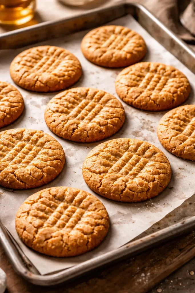 15 Fool Proof Dessert Recipes for Bad Bakers 6 Crackled peanut butter cookies on parchment