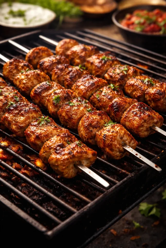 10 Middle Eastern Recipes Easy to Make at Home 10 Lebanese shish tawook chicken kebabs on a grill