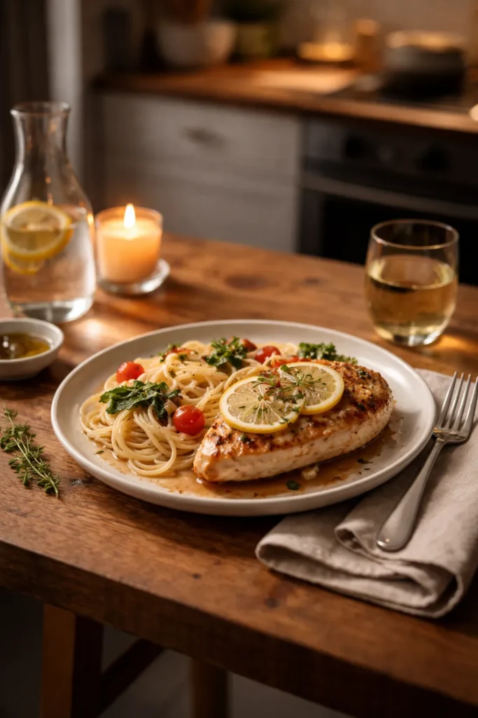 10 Easy Dinners for One That Feel Like a Treat 11 Solo plated dinner on a quiet wooden table