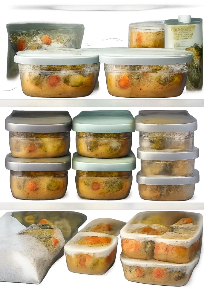 8 Vegetable Soup Recipes for Cold Nights 11 Transparent containers with soup stored in fridge or freezer