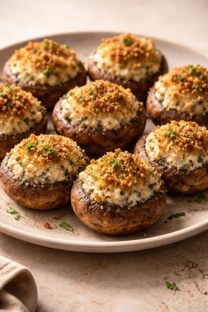 12 Air Fryer Dinners Crispy Without the Oil 6 Stuffed mushrooms with garlic parmesan filling