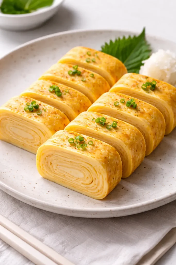 8 Egg Recipes Beyond Scrambled and Fried 5 Cross-section of tamagoyaki showing distinct layered sheets
