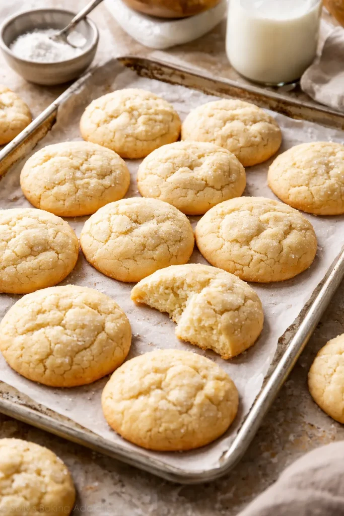 10 Ways to Use Leftover Buttermilk in Baking 7 Close-up of tender cookies with soft crumb and golden edges on parchment.