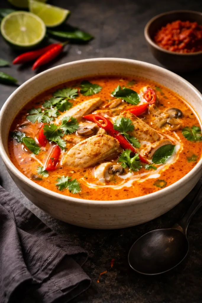 Thai Red Curry Soup with chicken