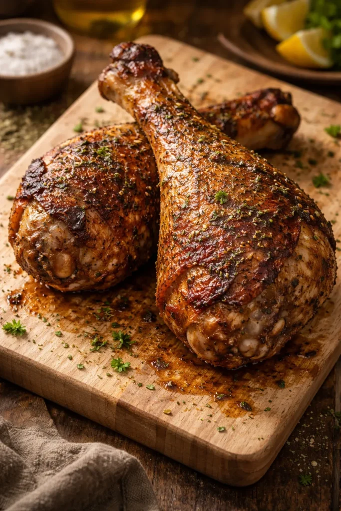 12 Air Fryer Dinners Crispy Without the Oil 11 Turkey legs with herb rub and crackling skin