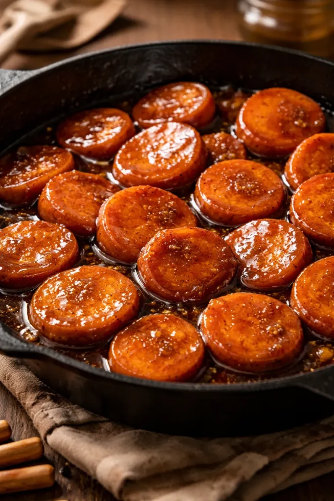 10 Thanksgiving Side Dishes Everyone Wants 9 Glossy candied sweet potato rounds in brown sugar maple glaze