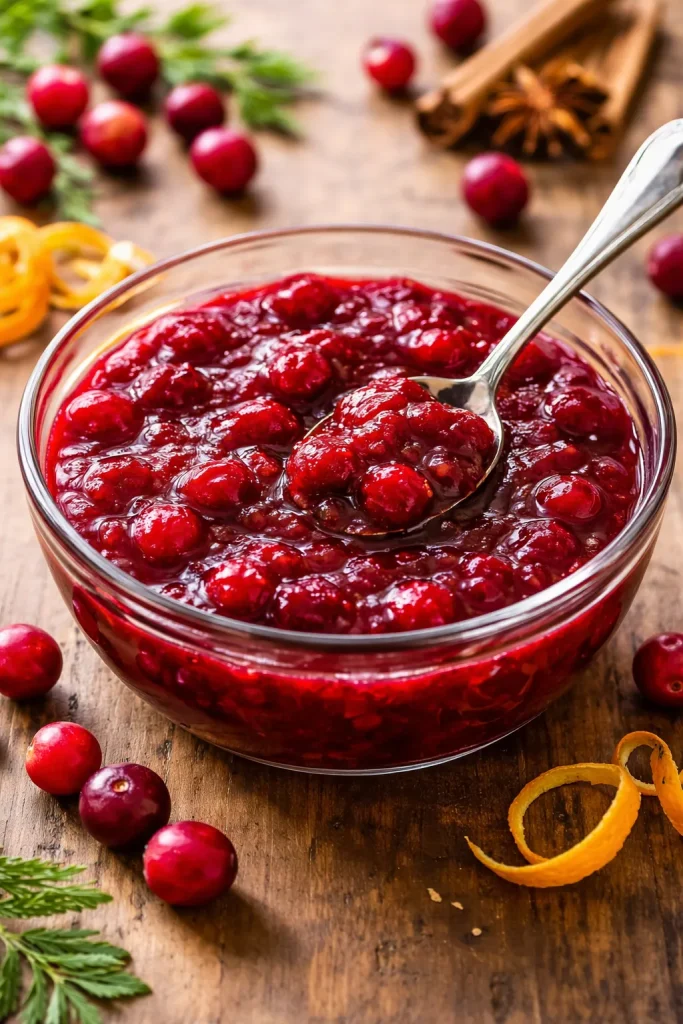 10 Thanksgiving Side Dishes Everyone Wants 5 Homemade cranberry sauce in a glass dish