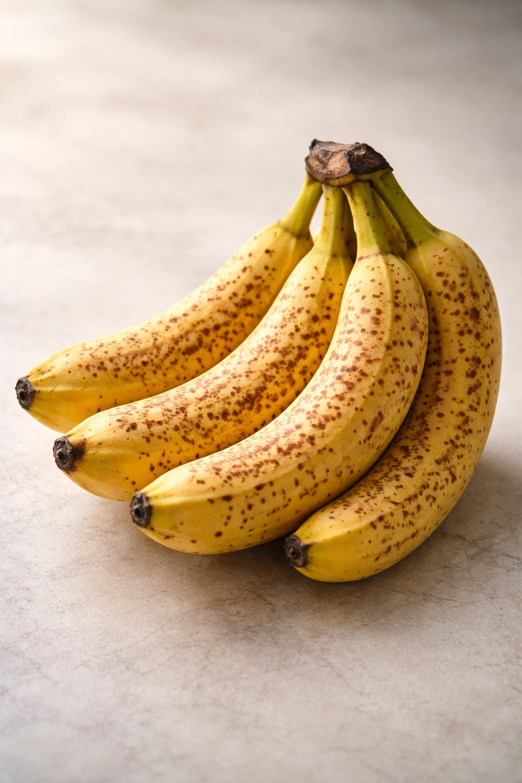 Ripe bananas with brown speckles ready for baking
