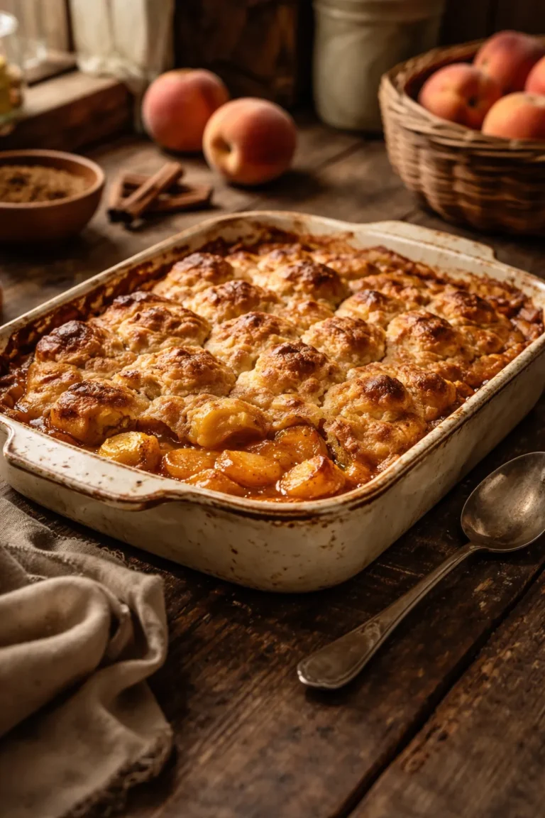 Simple Homemade Peach Cobbler From Scratch