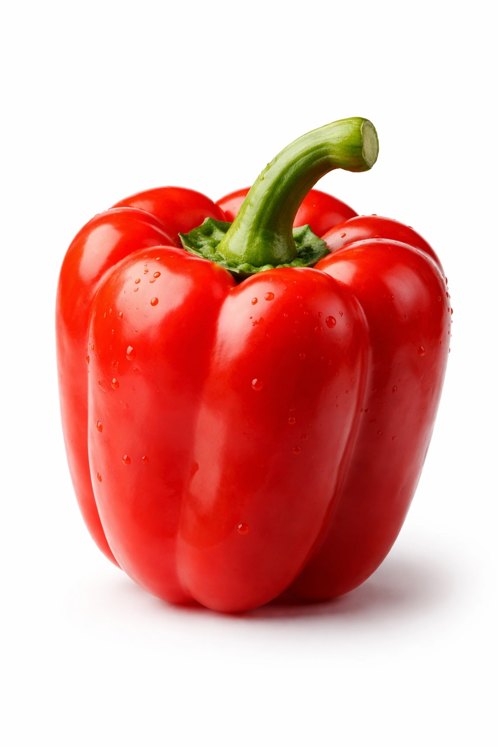 Close-up of a bright red bell pepper