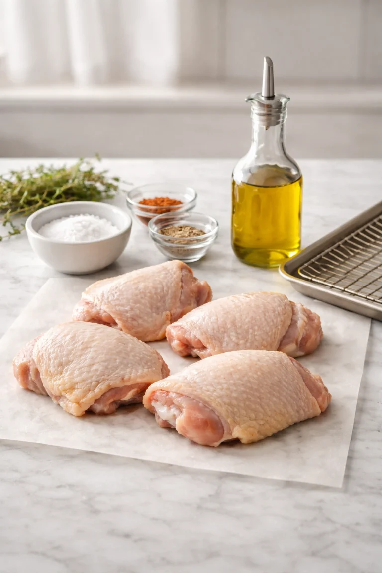 Crispy Oven-Roasted Bone-In Chicken Thighs
