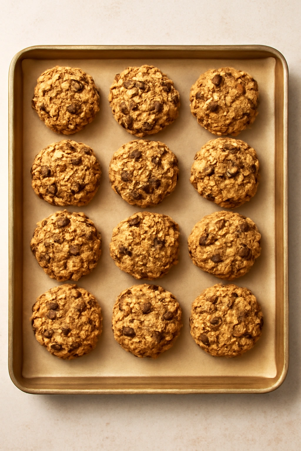 Assorted breakfast cookies on parchment paper