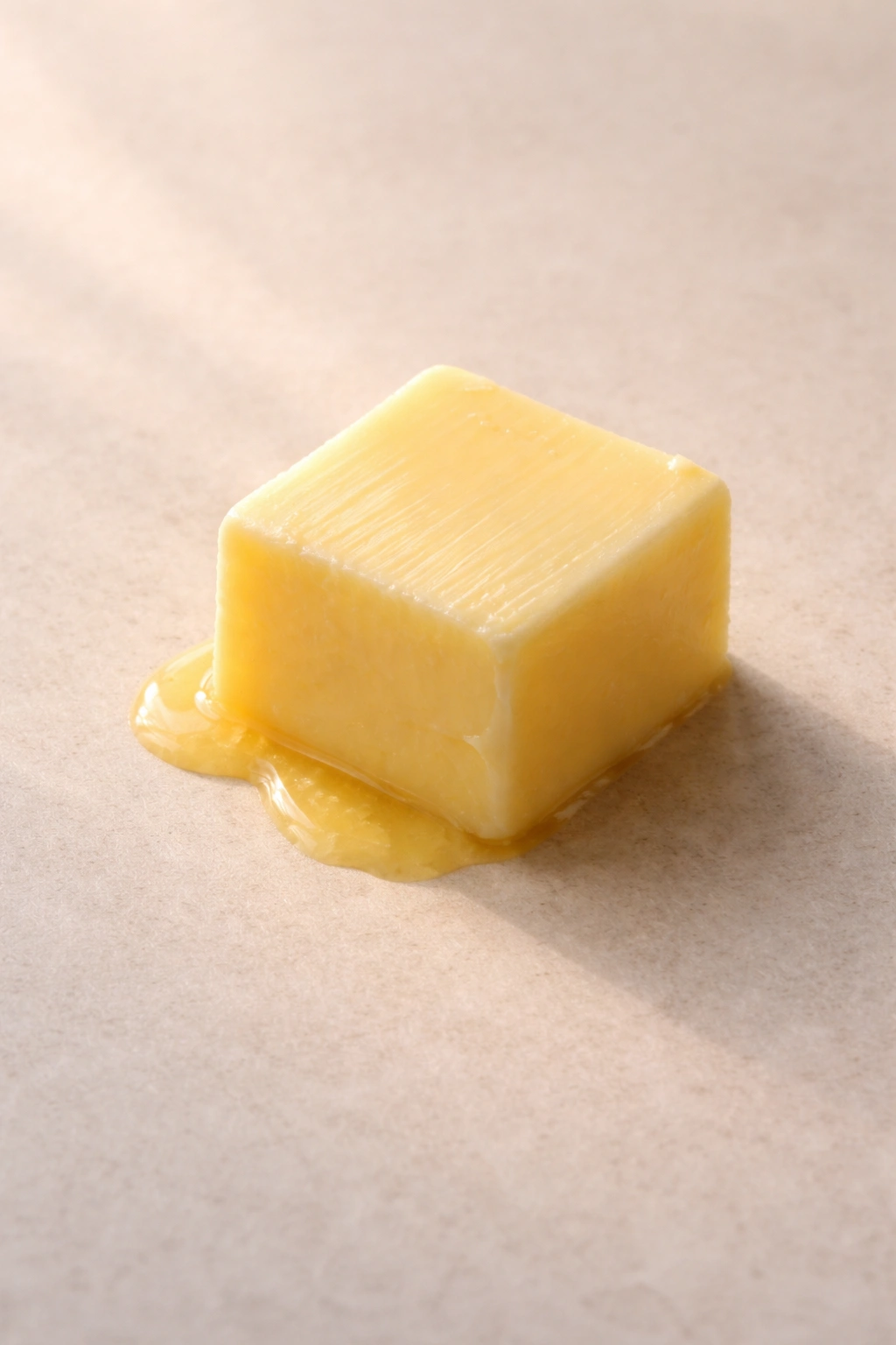 Pat of butter on a clean surface illustrating fat in tortillas