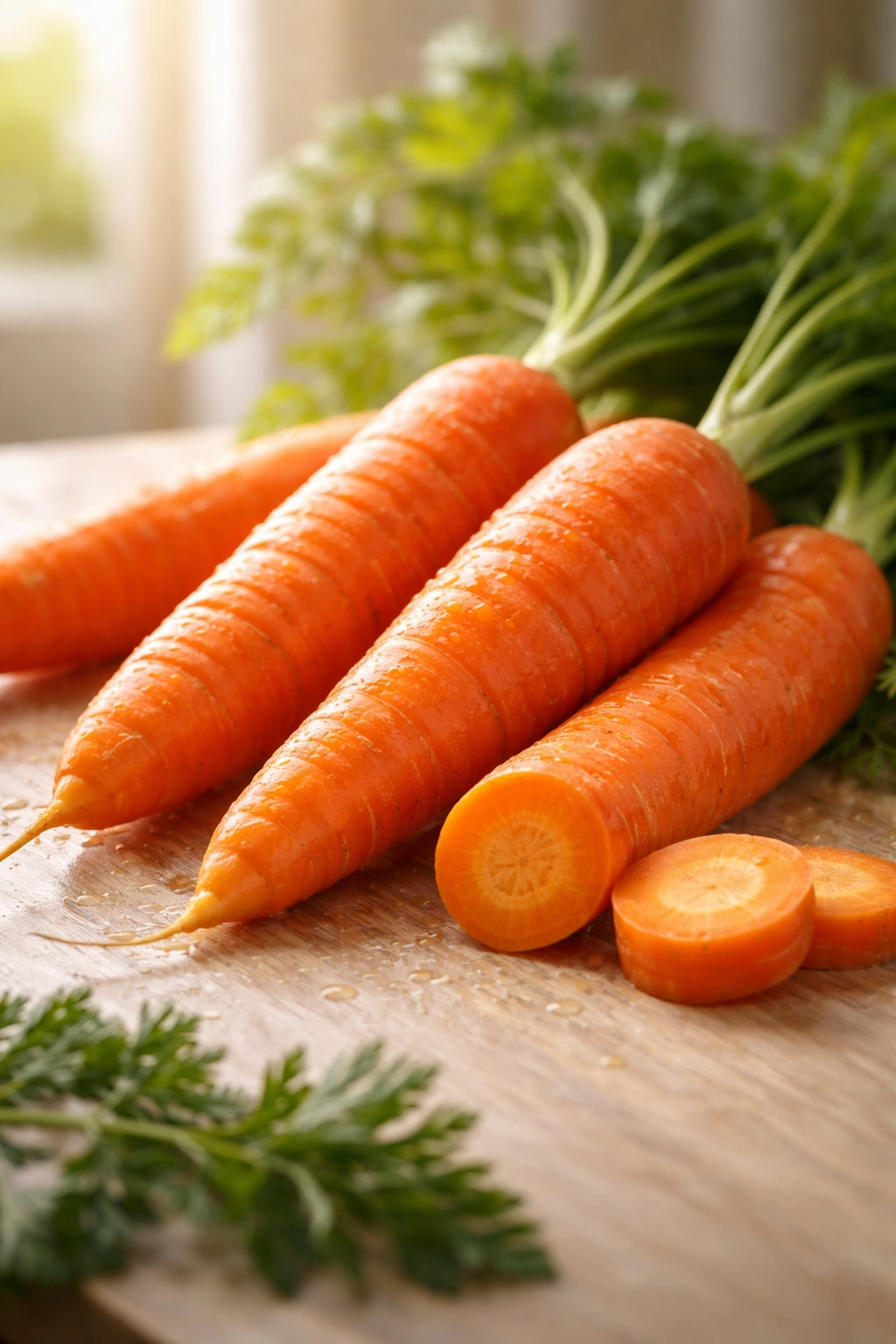 Close-up of orange carrots showing fiber for steady blood sugar