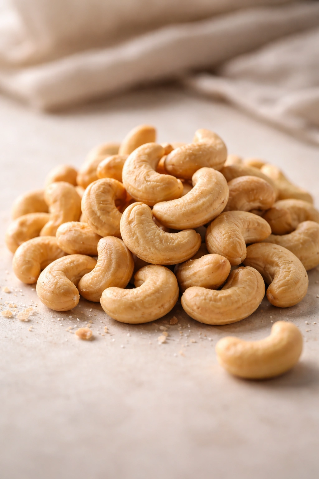 Cashews on neutral background representing summary of pregnancy benefits