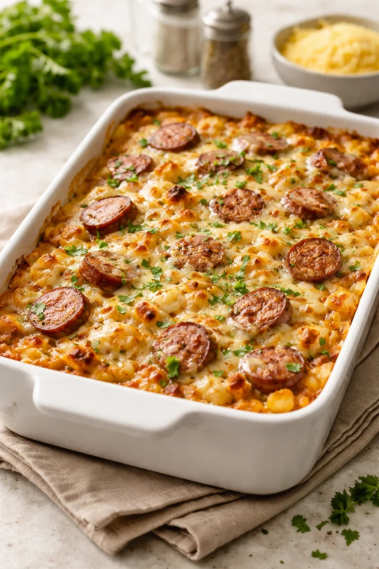 Smoked Sausage and Hash Brown Casserole