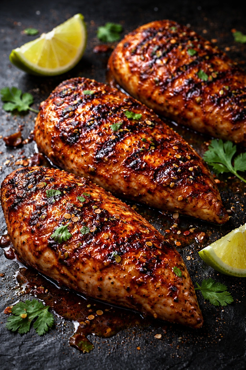 Close-up of chipotle lime marinated chicken
