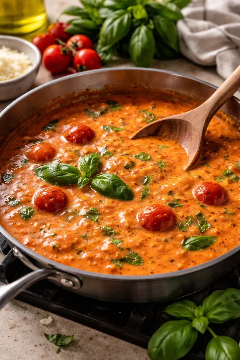 One-Pot Creamy Tomato Basil Pasta in Minutes