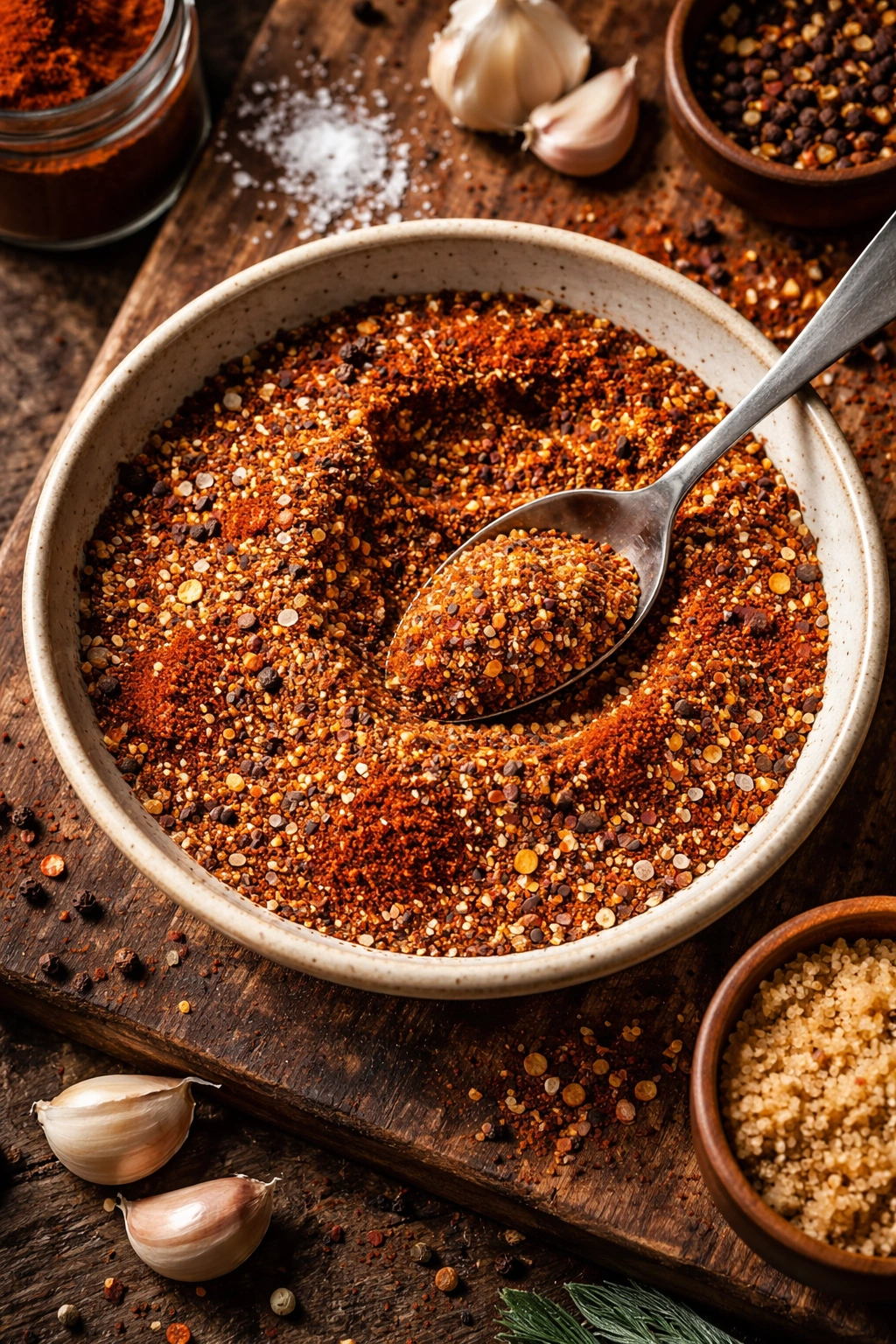 Dry rub spices in a bowl