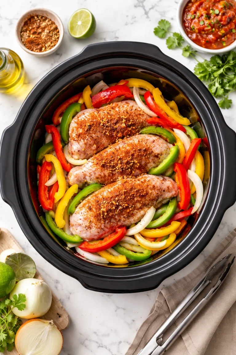 Dump-and-Go Crockpot Chicken Fajitas in No Time