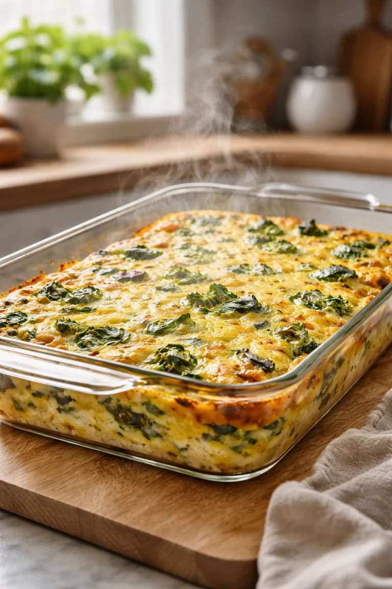 Make-Ahead Spinach Egg Casserole for Easy Breakfast