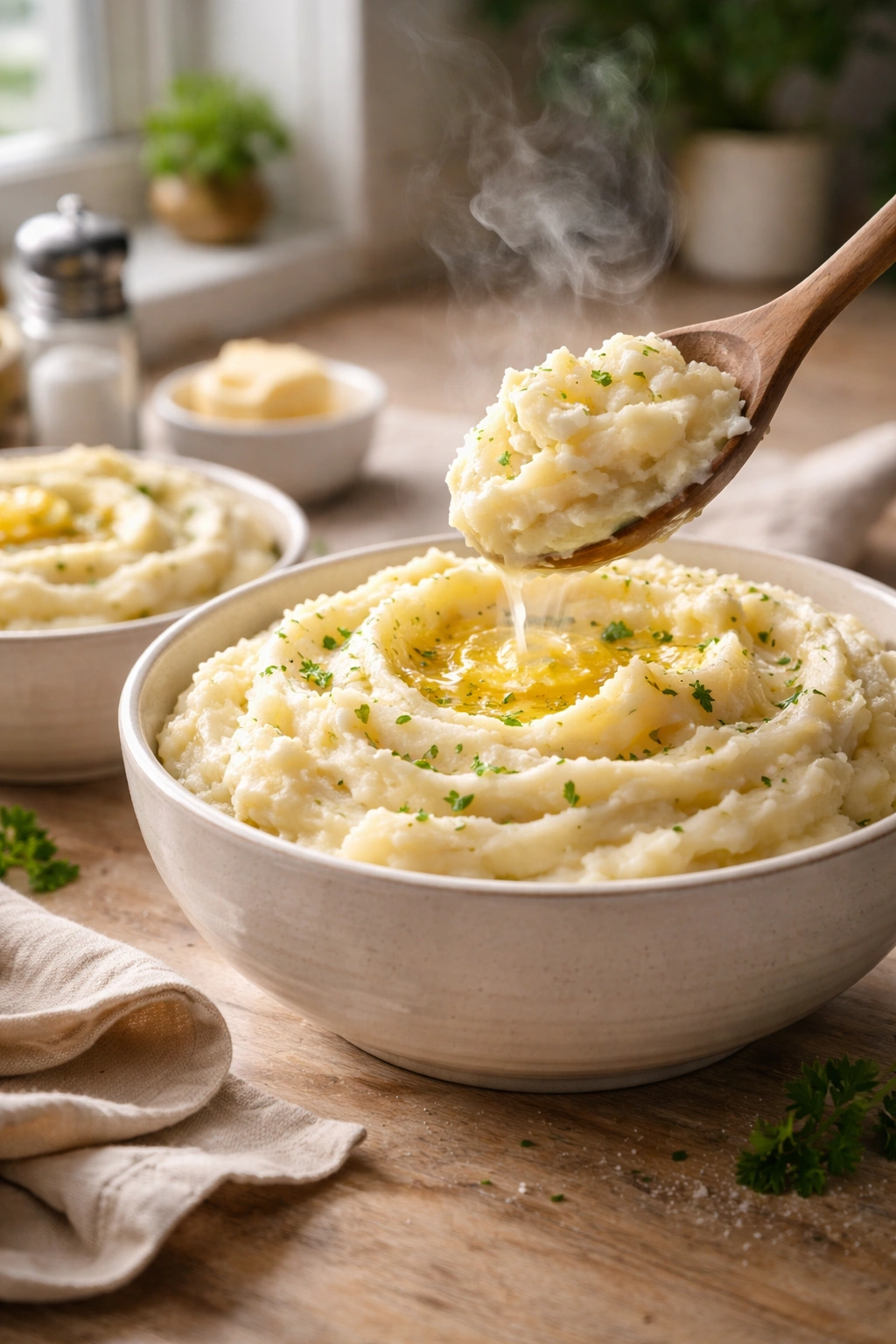 Steam rising mashed potatoes illustrating quick timeline