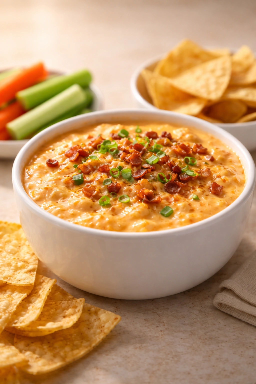 Glossy dip bowl with warm lighting on clean surface