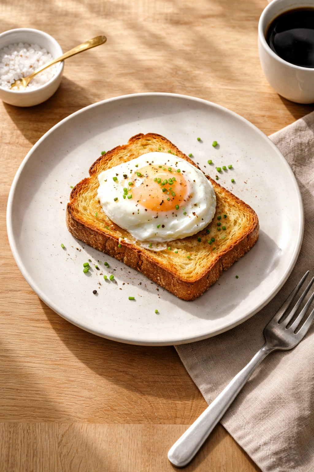 Plate with poached egg on toast representing final thoughts on eggs breakfast