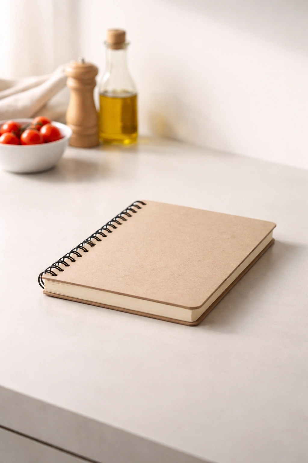 Minimalist notebook on a clean surface representing final thoughts